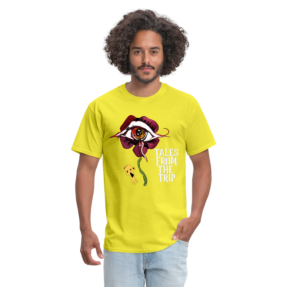 Datura Unisex TFTT-Shirt (White Text) - yellow