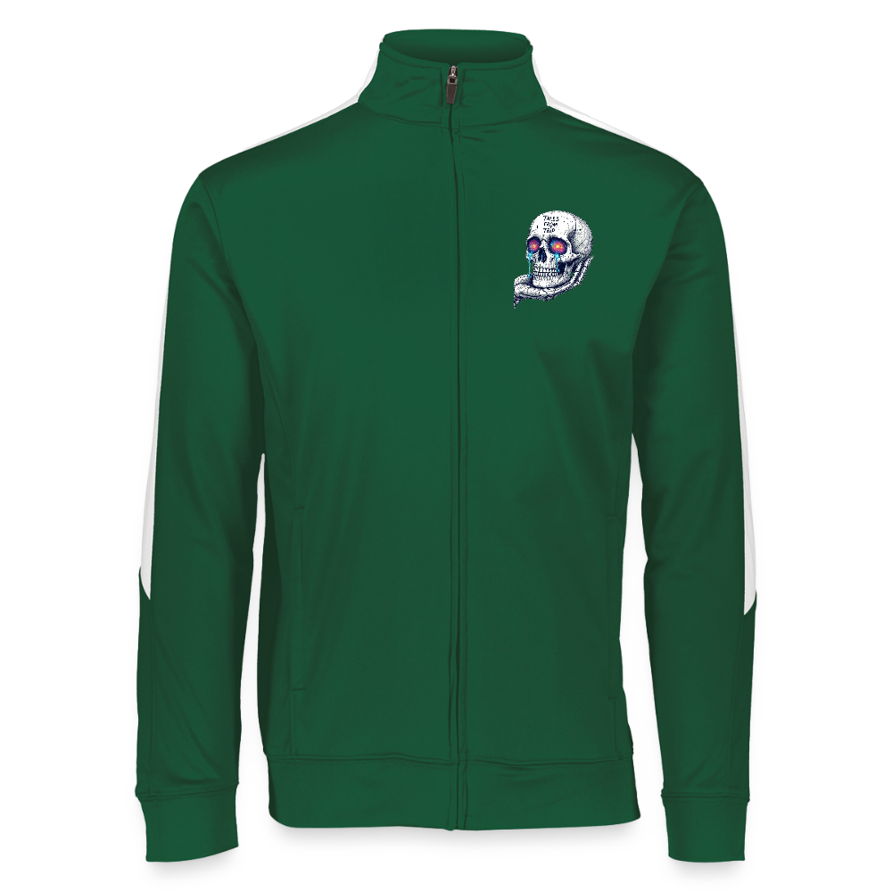 Tales From The Trip Galactic Skull Unisex Sportswear Jacket - dark green/white
