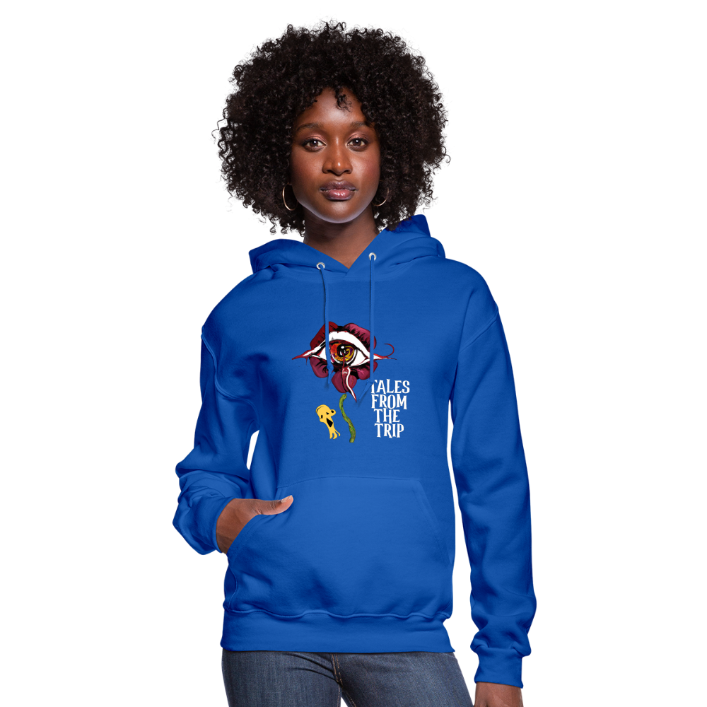 Datura Women's Hoodie (White Text) - royal blue