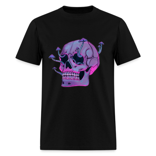 Mushroom Skull Unisex T-Shirt - black