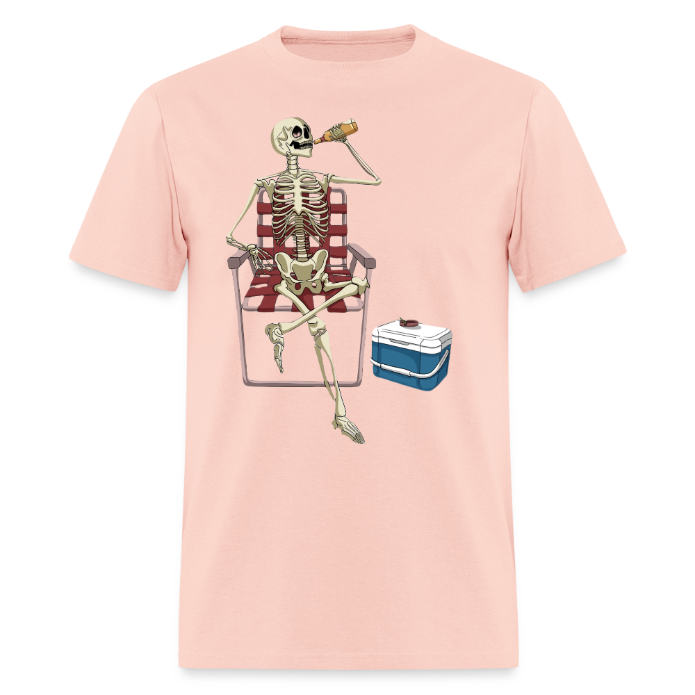 Lounging Skeleton Unisex T-Shirt - blush pink 