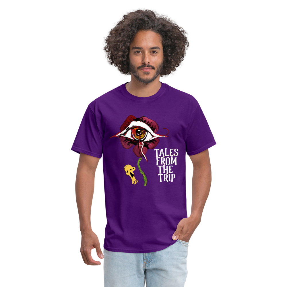 Datura Unisex TFTT-Shirt (White Text) - purple