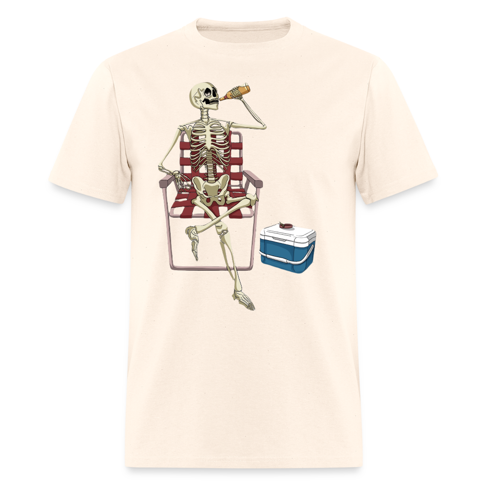 Lounging Skeleton Unisex T-Shirt - natural
