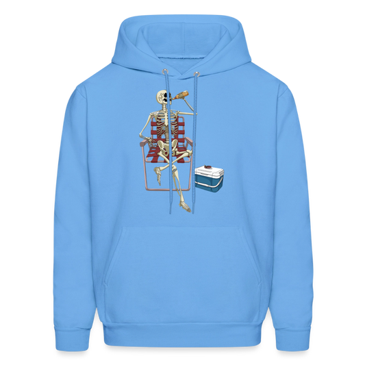 Lounging Skeleton Men's Hoodie 2026 - carolina blue