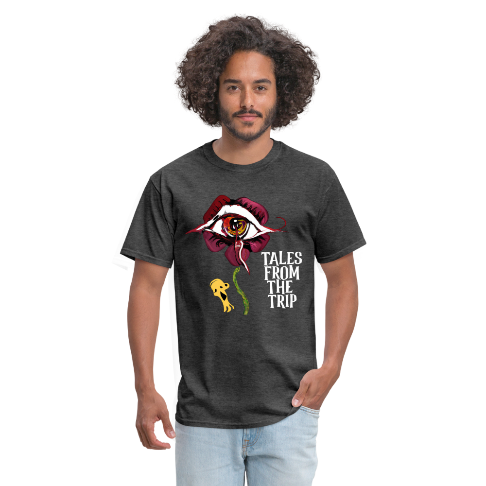 Datura Unisex TFTT-Shirt (White Text) - heather black