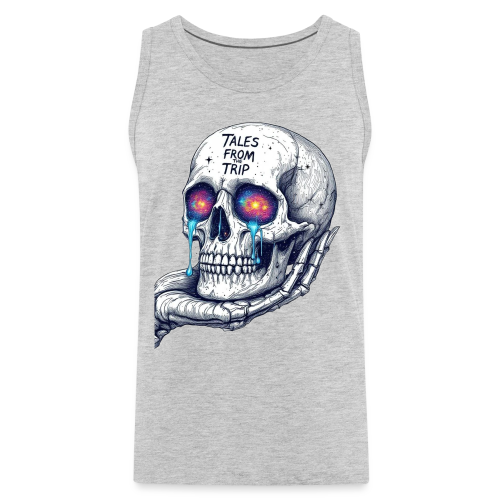 Galactic Skull Men's Tank Top - heather gray