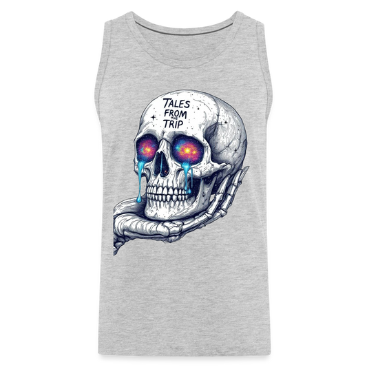 Galactic Skull Men's Tank Top - heather gray